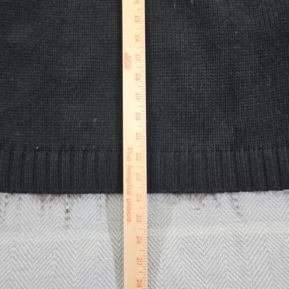 Mud Pie Faux Fur Feather Sweater Vest Black Gray Women's Medium Hook Closure - Picture 11 of 15